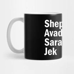 Party in Peril Season 1 Character Names White Mug